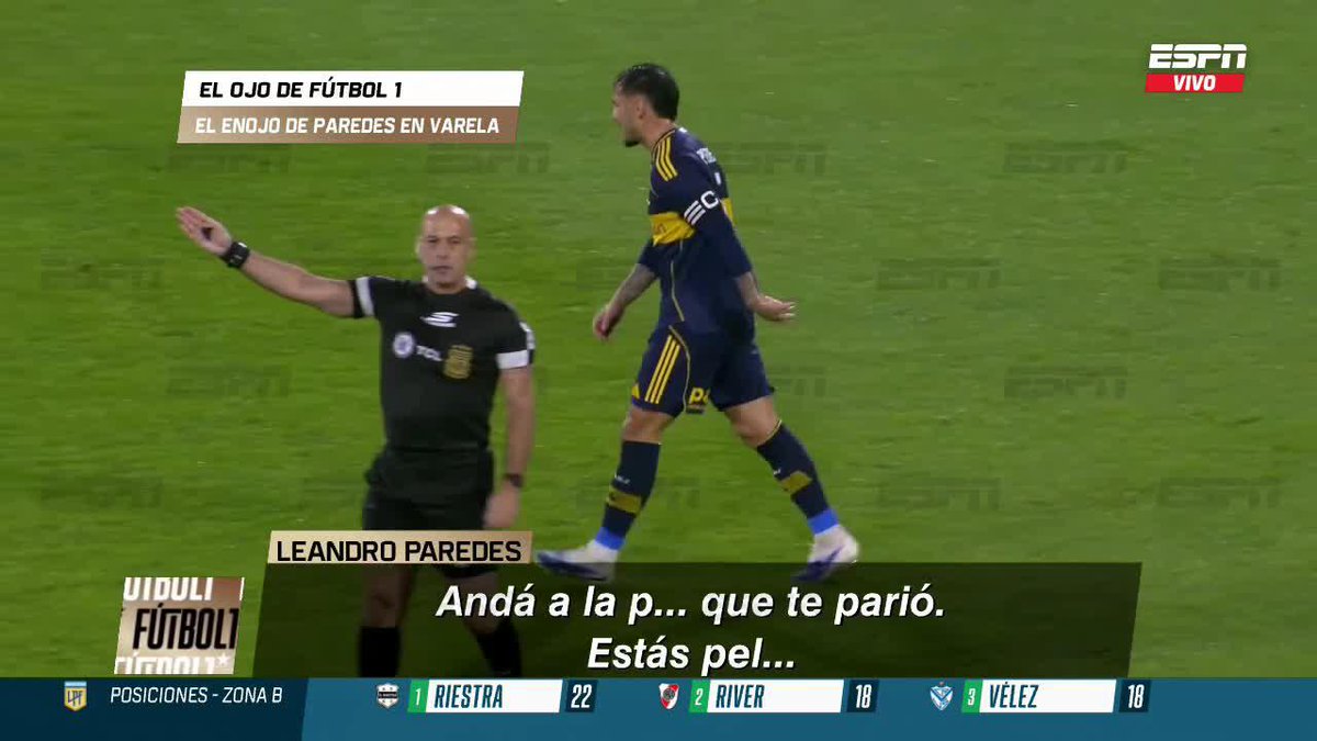 UN CRUCE PARTICULAR: atención a las palabras de Leo Paredes a Baliño durante la derrota 1-2 de Boca ante Defensa y Justicia. 📺 #ESPNFútbol1 | #DisneyPlus Plan Premium
