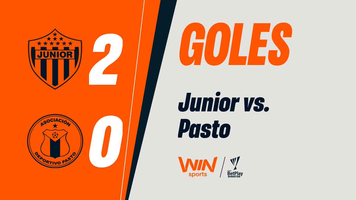 ¡JUNIOR GANÓ Y RECUPEÓ EL LIDERATO DE #LALIGAxWIN AL VENCER 2-0 A PASTO EN LA FECHA 13! 🔴⚪🔥🏆🦈 ⚽ Con goles de Cristián Báez y de José Enamorado, el 'Tiburón' se hizo fuerte en casa y llegó a 25 unidades para ser el líder del campeonato. 🔝