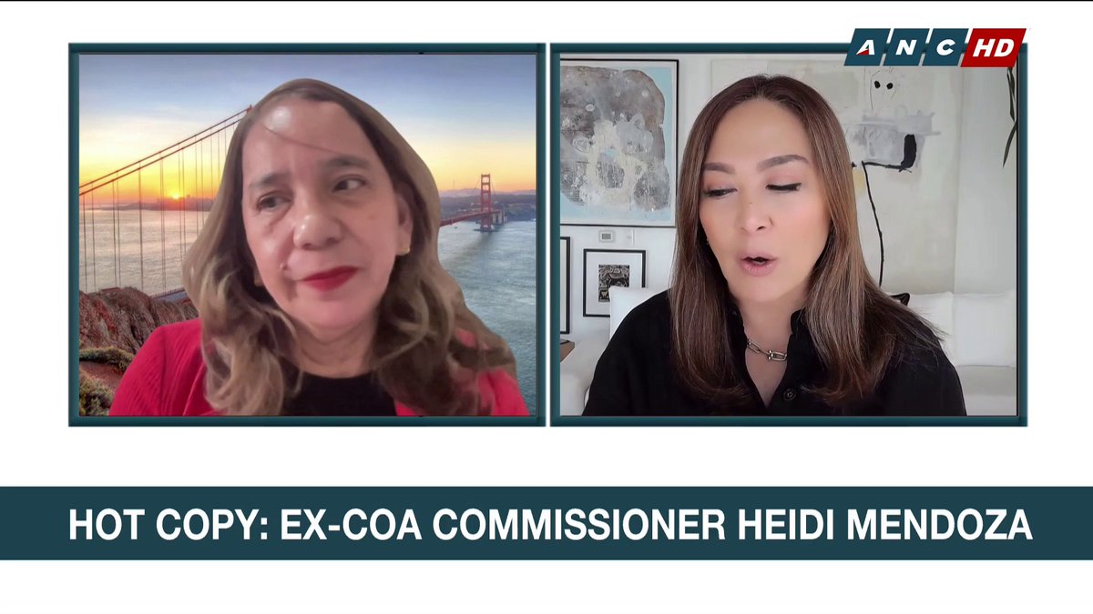 Former COA Commissioner Heidi Mendoza says she would not accept "under the current setup" an offer to join the Independent Commission for Infrastructure. "Do you want to work under someone who has questionable voting history?" #ANCHeadstart