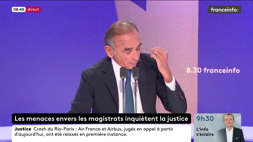 🔴 L'exécution provisoire ➡️ “Je ne veux pas spécialement supprimer l’exécution provisoire. J’imagine qu’elle est très utile. Je suis pour la sévérité. Je ne vais pas subitement vous dire parce que c’est Nicolas Sarkozy et Marine Le Pen que je suis contre”, dit Éric Zemmour