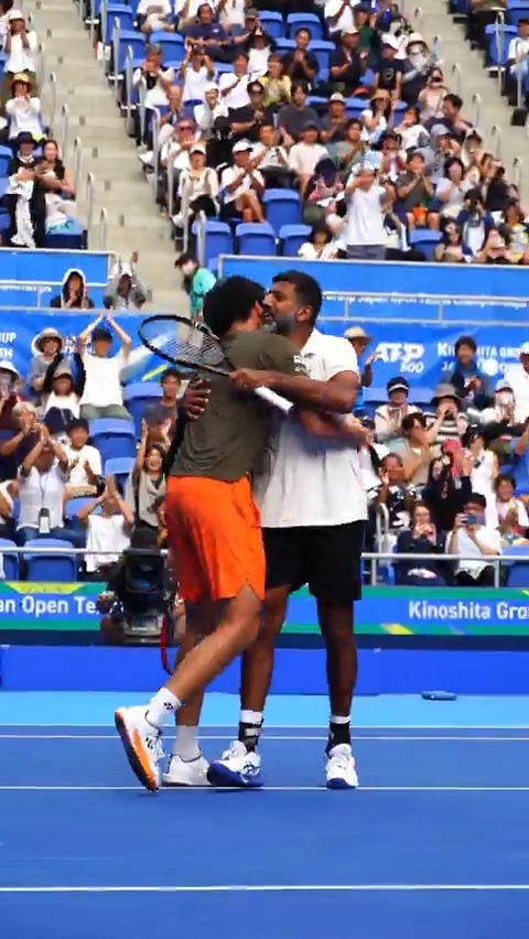 🎾#木下グループジャパンオープン🎾 ダブルス準決勝💥  ̄ ̄ ̄ ̄ ̄ ̄ ̄ ̄ ̄ #クリスチャン・ハリソン / #EvanKing 🆚 #ロハン・ボパンナ / #柚木武 4-6,6-3,18-16でボパンナ/柚木ペアが勝利しました👏 熱い激闘を制し、決勝戦進出です🏆 柚木武 Yuzuki Takeru @プロテニスプレイヤー(SNS運用チーム) Rohan Bopanna #木下JOテニス #kinoshitajotennis