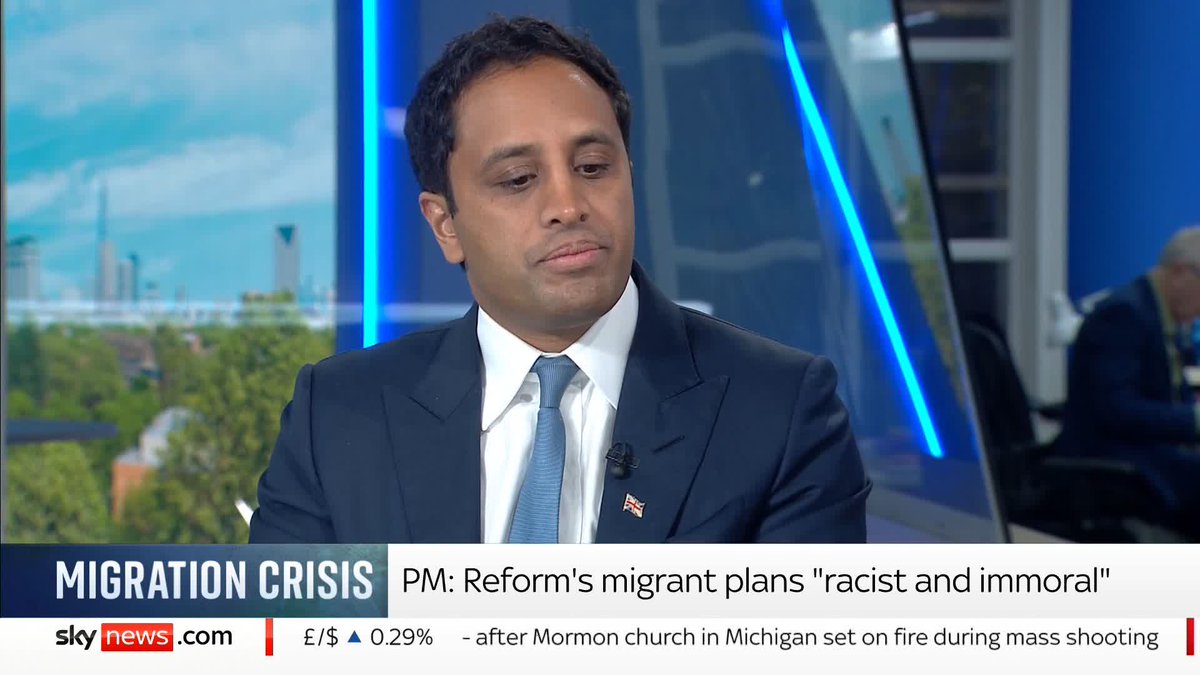 "We will insist you make Britain your primary country" Reform UK Head of Policy Zia Yusuf tells Sky's Wilfred Frost when asked whether Reform will require foreign nationals living in Britain to renounce any of their other citizenships. 📺 Sky 501 and YouTube