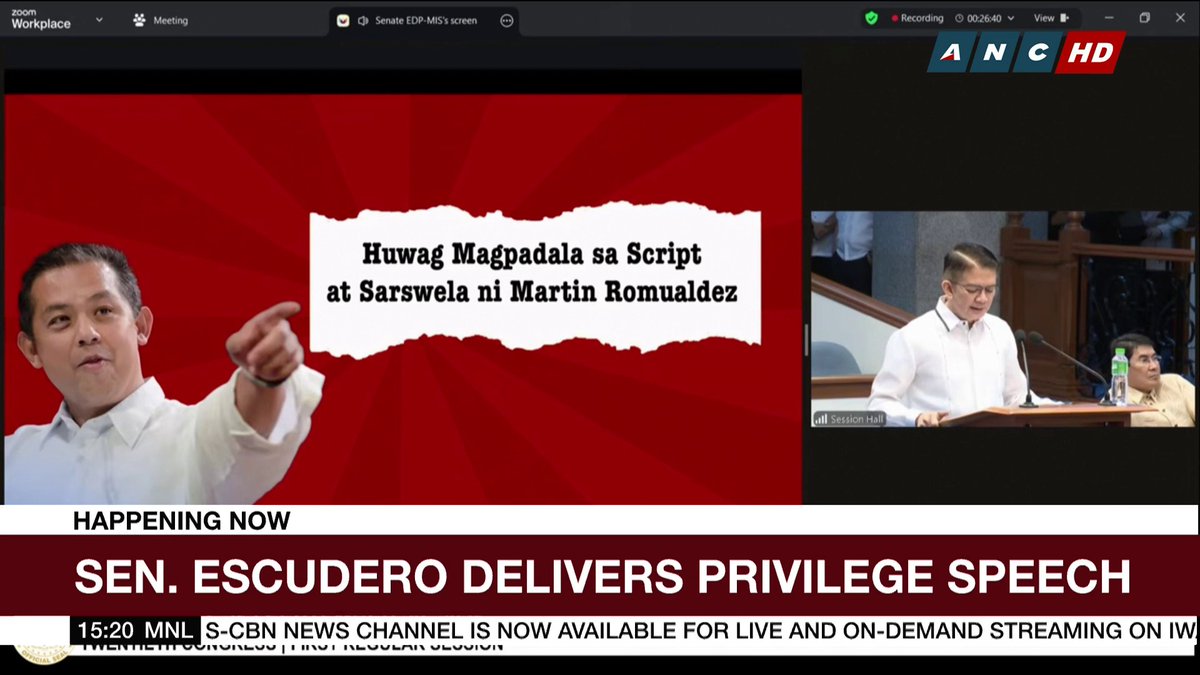 Senator Francis Escudero says “greed not accountability” is the reason behind the impeachment of Vice President Sara Duterte.