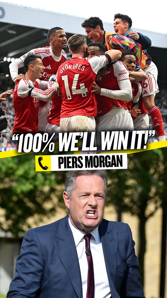 💯 "100% Arsenal will win the Premier League!" 🤷‍♂️ "Liverpool are overrated and they've been very lucky!" 🏆 "I wouldn't be surprised if Arsenal will win the title by mid-March!" @PiersMorgan has been convinced that #AFC will win the title this season ahead of #LFC! ✅
