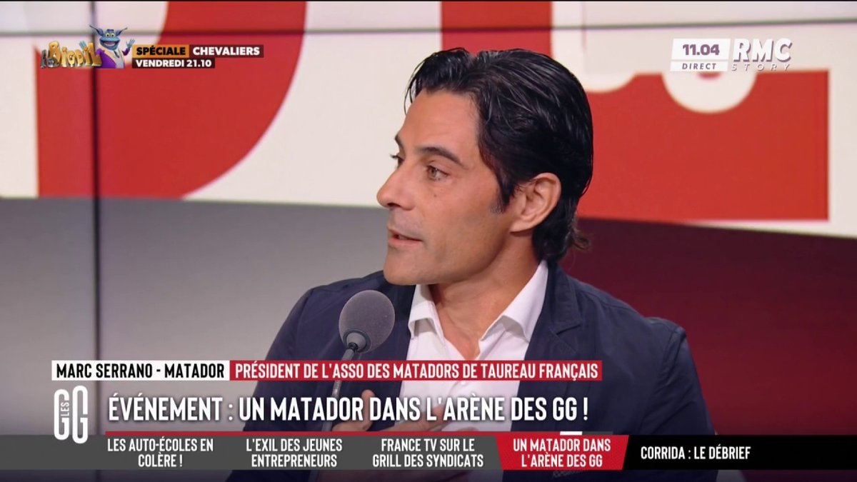 🚨 Un matador dans les GG face à JEREMSTAR ! 🎙️ Marcos Serrano : "Vous faites le buzz, vous êtes sur un plateau. Ça n'a aucun intérêt. C'est un geste d'hooligan. Au moins vous mettez la corrida sur le devant de la scène, c'est très bien." #GGRMC