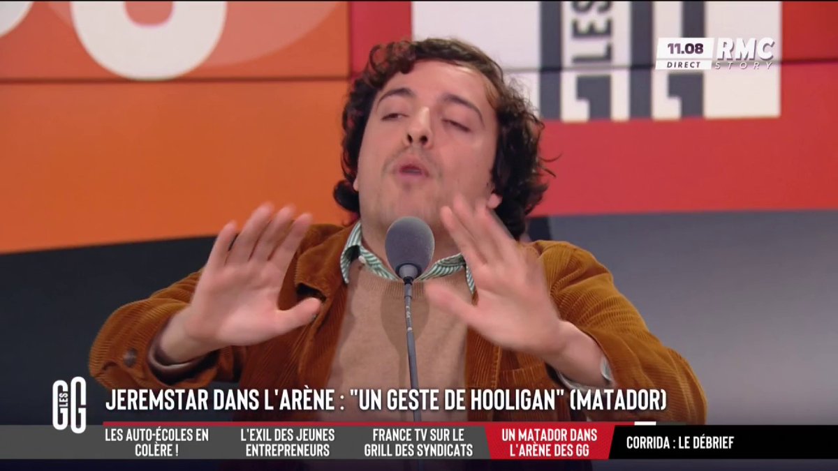 🗣️ Yannis Ezziadi : "Le taureau ne ressent pas de douleur au moment du combat." 🗣️ Barbara Lefebvre : "Vous êtes complètement sérieux ou c'est de la provoc ? Vous frappez votre chien il n'a pas mal ?" 🗣️Yannis Ezziadi "Mais ce n'est pas un animal domestique. Le taureau va au combat, il n'est pas forcé." #GGRMC