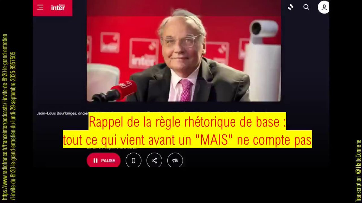 🔴Jean-Louis Bourlanges s'est lâché sur les Français juifs leur intimant de se prononcer sur le conflit à Gaza. Français comme vous, M. Bourlanges, ils n'ont pas à répondre à vos exigences de patte blanche. Double standard impeccablement relevé par Benjamin Duhamel et Nicolas Demorand (🙏)