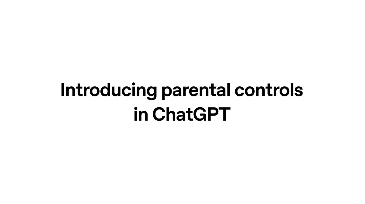 Introducing parental controls in ChatGPT. Now parents and teens can link accounts to automatically get stronger safeguards for teens. Parents also gain tools to adjust features &amp; set limits that work for their family. Rolling out to all ChatGPT users today on web, mobile soon.