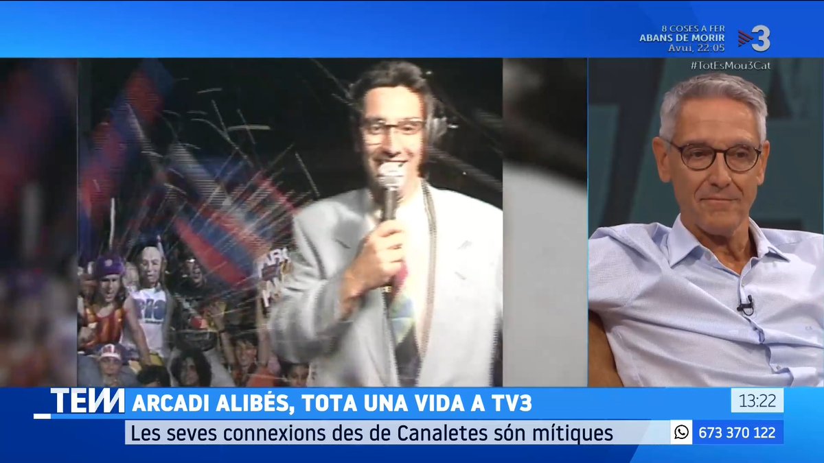 🔴 Arcadi Alibés es jubila després de tota una vida a TV3 "Em jubilo perquè em toca, per edat, no podem ser un tap per al jovent. Però no em jubilo perquè n'estigui cansat", Arcadi Alibés, periodista i maratonià #TotEsMou3Cat ▶