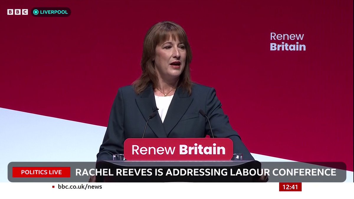 "They are not on the side of working people" Chancellor Rachel Reeves tells the Labour Party Conference in Liverpool that the agenda of Nigel Farage and the Reform Party is the "single greatest threat to our way of life" Follow live: