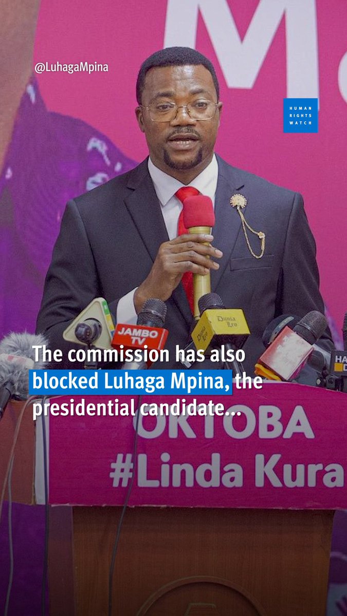 The Tanzanian government has repressed critics and opponents of the ruling party ahead of the October 29, 2025 elections. Authorities need to stop muzzling dissenting voices and the media. Read more: