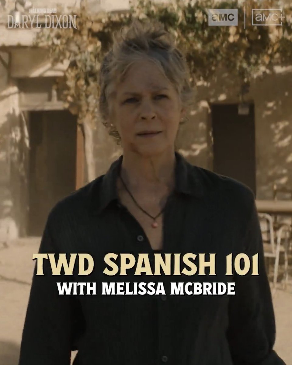 Melissa got a Spanish #TWD pop quiz. How'd she do? 😂 The latest #DarylDixon is streaming on AMC+.