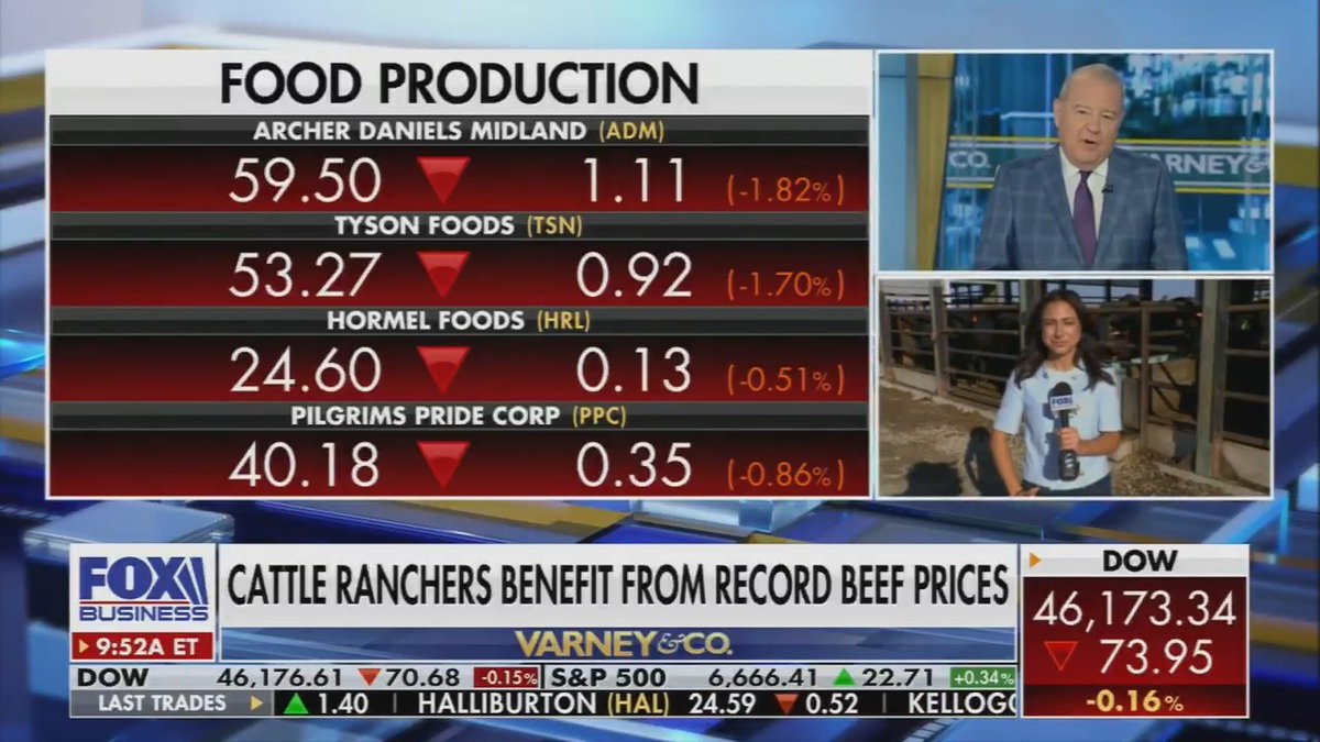 Fox: You're really going to be treating yourself at the grocery store. Ground beef prices are up about 14% year-over-year, steaks up 17%.