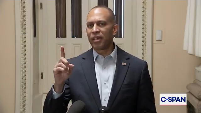 Hakeem Jeffries: “We are ready and willing to find a bipartisan path forward and reach a spending agreement that keeps the government open but meets the needs of the American people. What we will not do is support a partisan Republican spending bill.”