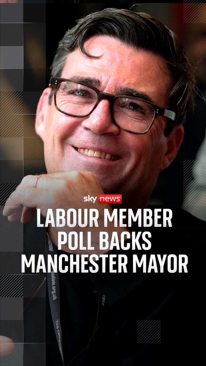 An exclusive YouGov poll has found 62% of Labour members would back the current Manchester mayor over the current prime minister. Our deputy political editor Sam Coates Sky reports ⬇️ Read more 🔗