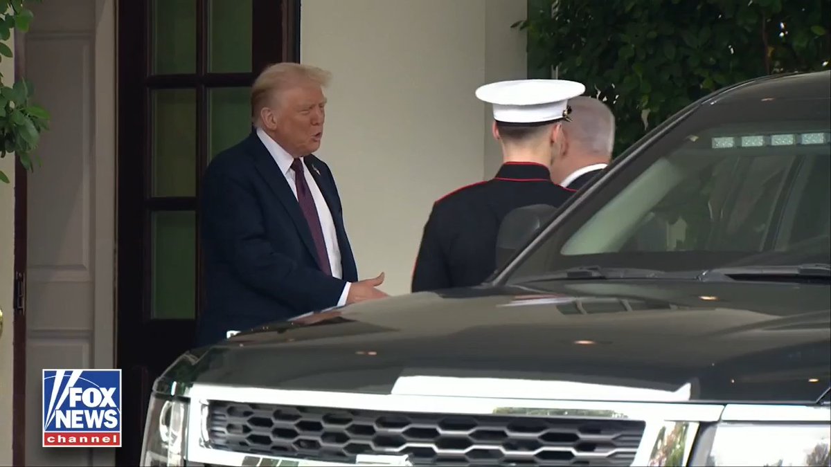 BREAKING: President Trump greets Israeli Prime Minister Benjamin Netanyahu at the White House, saying he's "very confident" there will be peace in Gaza soon.