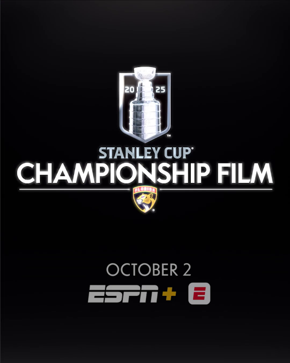 The 2025 #StanleyCup Championship Film premieres Thursday on ESPN+! 📺: Thursday, Oct. 2 on ESPN+ and Friday, Oct. 3 at 3 p.m. ET on ESPN2