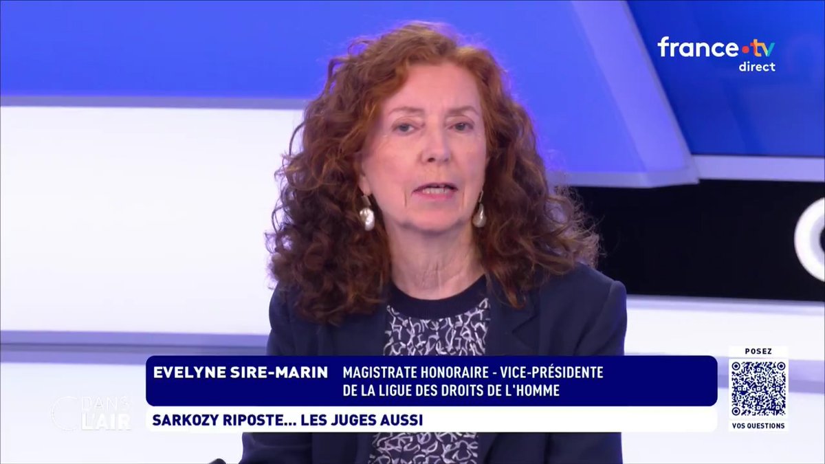 "Parler d'un "complot des #juges" permet de ne pas parler du fond de l'affaire. Il faut rappeler que cette décision a été rendue en collégialité et qu'il y a des voies de recours. Ça fait quand même la septième fois que #Sarkozy comparaît devant une juridiction..." E.Sire-Marin