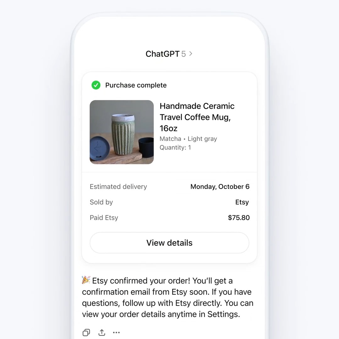 We’re codeveloping an open standard for agentic commerce with OpenAI. The Agentic Commerce Protocol enables programmatic commerce flows between buyers, AI agents, and businesses. Instant Checkout in ChatGPT is powered by this protocol. ⤵️