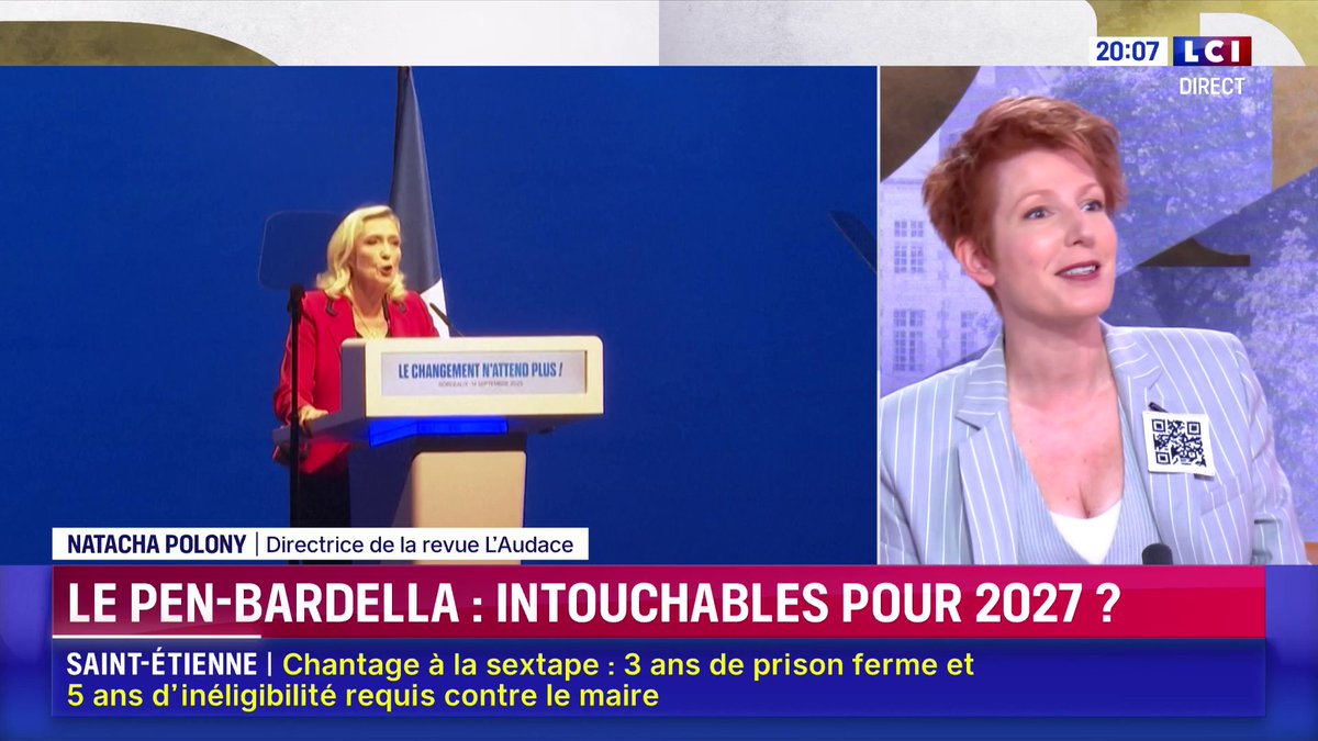 Sondage sur la présidentielle : "Marine Le Pen ou Jordan Bardella font le double de leurs rivaux (...) Vous avez un RN qui a aspiré une grande partie de l'électorat de droite", Renaud Pila ▶️ Darius Rochebin