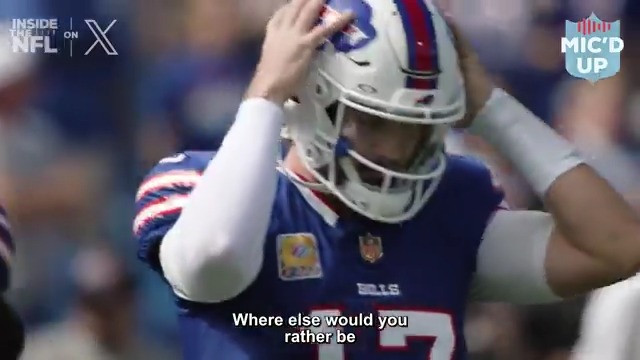 .Josh Allen always sounds like he's having the time of his life playing football. Inside the NFL Week 4 Mic'd Up on X