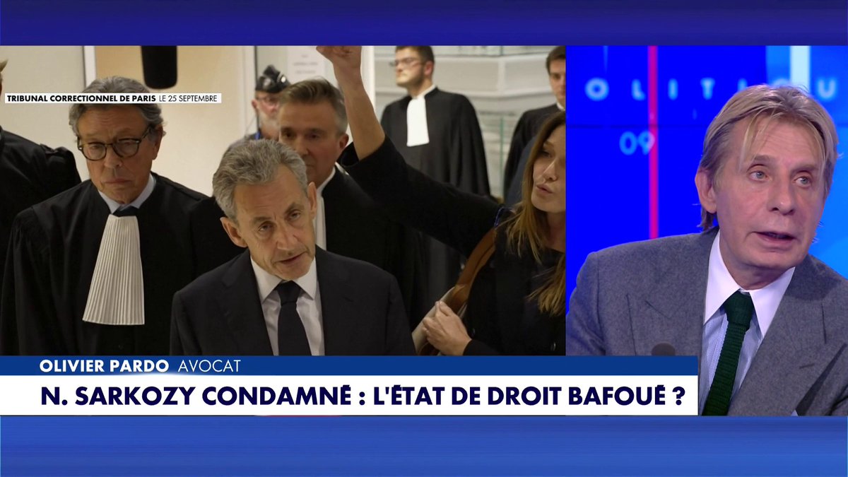 Olivier Pardo sur l'affaire Nicolas Sarkozy : «Je m'étonne encore une fois qu'on vienne nous critiquer parce qu'on discute d'une décision judiciaire», dans 100% Politique