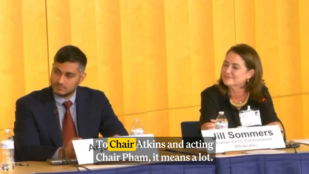 😂 LATEST: Polymarket CEO Shayne Coplan jokes that he was going to be whisked away to another room at the SEC-CFTC joint roundtable.
