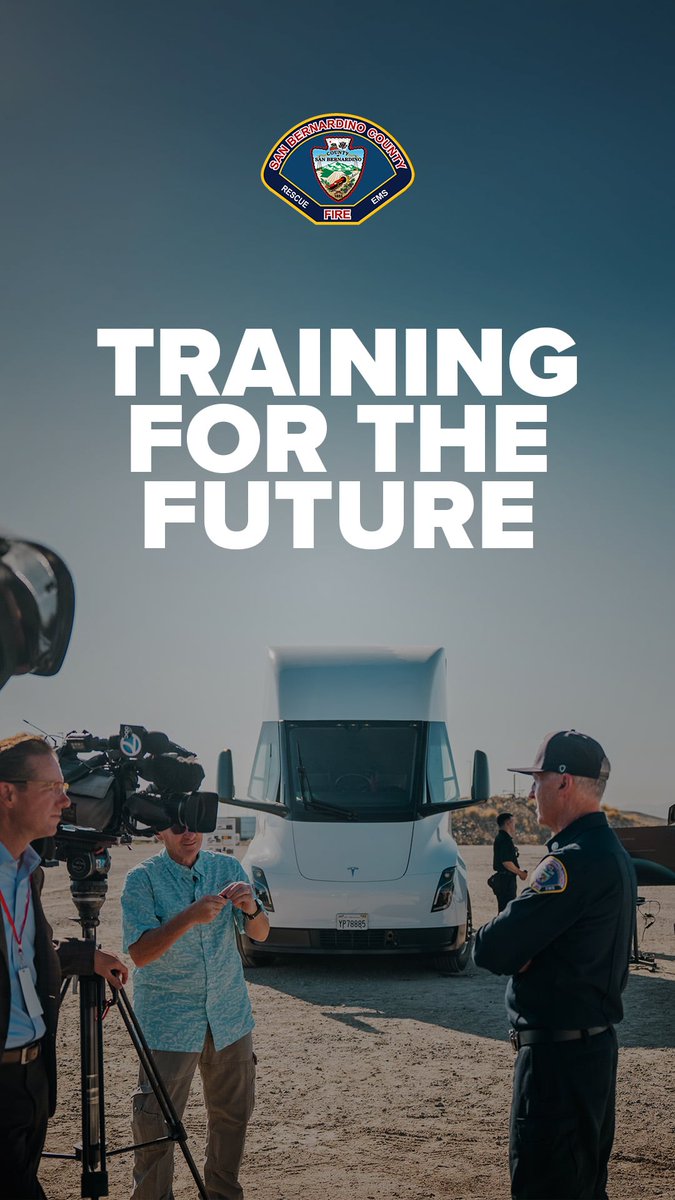 Tesla Joins San Bernardino County Fire to Train for the Future in Renewable Energy Safety SAN BERNARDINO, CA – San Bernardino County Fire in partnership with Tesla hosted a west coast training event designed to prepare first responders for the evolving challenges presented by modern energy systems. Over the course of two days, fire and law enforcement agencies, public safety stakeholders, and towing professionals from across the region gathered at the San Bernardino Regional Emergency Training Center to engage in hands-on training with Tesla’s suite of energy and vehicle products. Participants explored Tesla’s ecosystem firsthand, including electric vehicles, Megapack, Powerwall, Solar systems, and Supercharging infrastructure. Tesla engineers and product teams were on site to demonstrate current and next-generation products while facilitating discussions on responder and public safety. “Tesla reached out and said they wanted to bring in their engineers, their teams, and actual Tesla products, not just what’s on the road today, but what’s coming tomorrow,” said Fire Chief Dan Munsey. “This training gave our firefighters a chance to engage directly with the technology, ask the tough safety questions, and talk through the best ways to keep both responders and the public safe as the renewable energy industry continues to grow.” The event marked the first time Tesla has held this type of training event on the west coast. The only previous event of its kind was hosted in New York City with FDNY. Tesla brought production models, prototypes, and a full suite of energy storage components to the training grounds. The goal was clear: help first responders safely navigate incidents involving electric vehicles and energy systems with confidence and precision. With the increasing adoption of clean energy and electric transportation, San Bernardino County Fire is taking a proactive stance in ensuring public and first responder safety. The Tesla training event exemplified a forward-thinking approach, placing San Bernardino County Fire at the forefront of modern hazard mitigation and emergency readiness. San Bernardino County Fire is committed to preparedness, innovation, and forward thinking in response to the new challenges and emerging technologies we will be facing in the future.