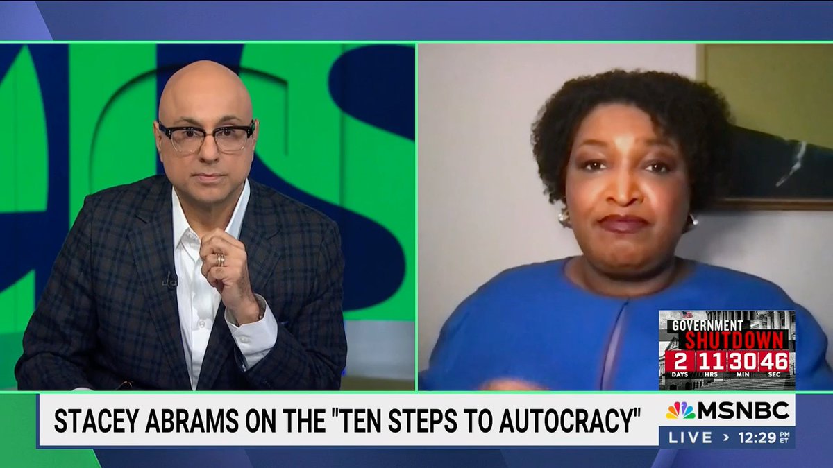 Autocrats have a playbook. So do we. Share what you know, organize your people, fight in the courts & protest in our streets, demand more from our leaders. Our 10 Steps lead to freedom. Thanks for having me this weekend, @velshimsnbc