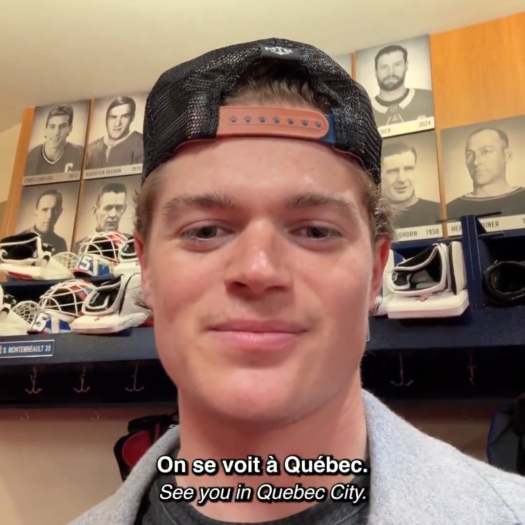 “On se voit à Québec!” — Cole Caufield #GoHabsGo