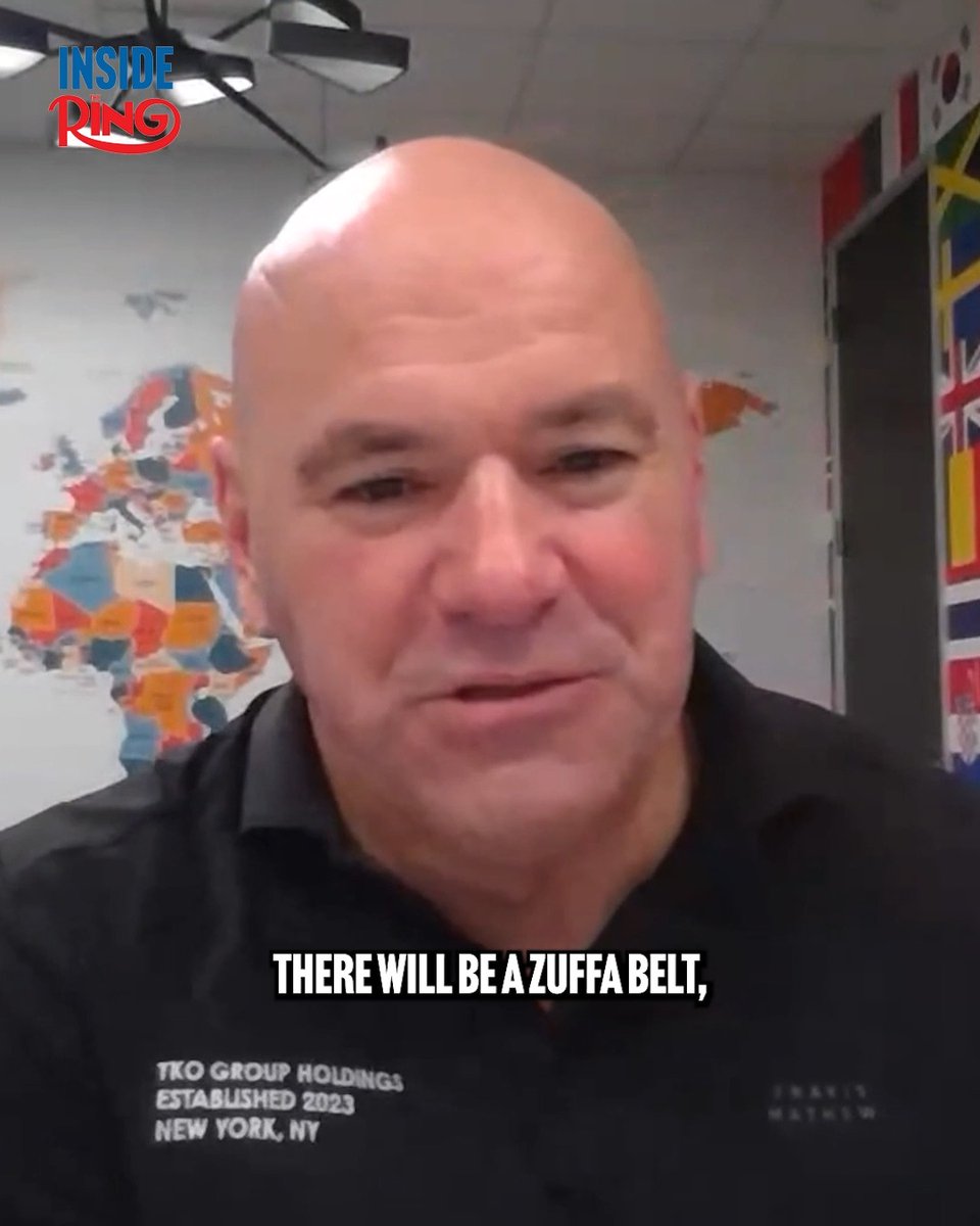 Dana White reveals that Zuffa Boxing will have its own belts, and will not recognize other sanctioning bodies. #InsideTheRing | Dana White EXCLUSIVE Interview LIVE NOW on The Ring’s YouTube 🍿