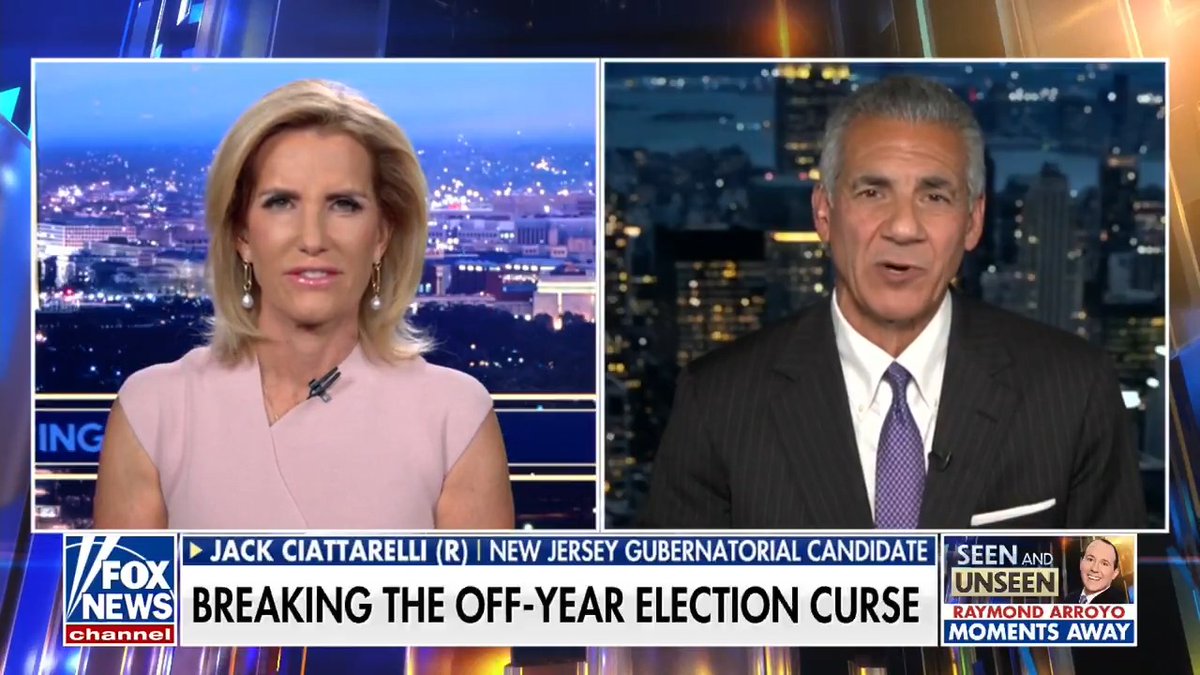 Jack Ciattarelli: “We came awfully close last time. But without the pandemic, without an incumbent, and with a much more favorable political landscape — we’re going to deliver a win in 36 days.”