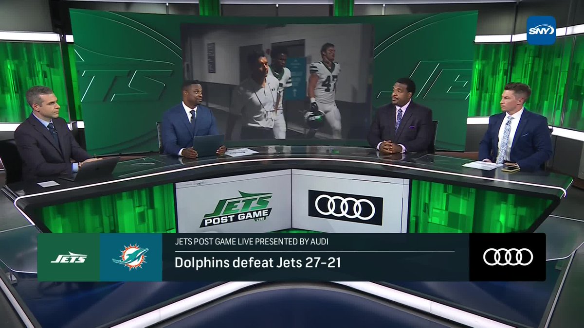 "It's even more infuriating that they lose 27-21 because you think of how they just literally give away games on a platter at this point." - Connor Rogers Connor, Bart Scott #CantWait 🏈, Willie Colon and Steve Gelbs on Jets Post Game Live: ➡️ Audi USA