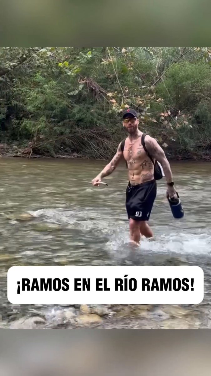 ¡LO MÁS SURREALISTA QUE VERÁS ESTE DÍA! 😅 Sergio Ramos se dio una buena paseada el Río Ramos de Nuevo León 😎 💦
