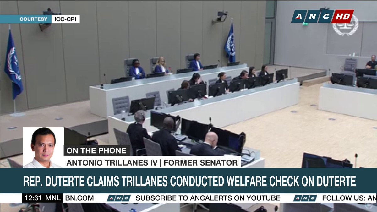 Ex-Senator Antonio Trillanes IV questions the truthfulness to the considerations raised by Duterte's camp on his request for interim release, says the former president has 24/7 access to family by phone and no limits on visits following his welfare check. #DatelinePhilippines