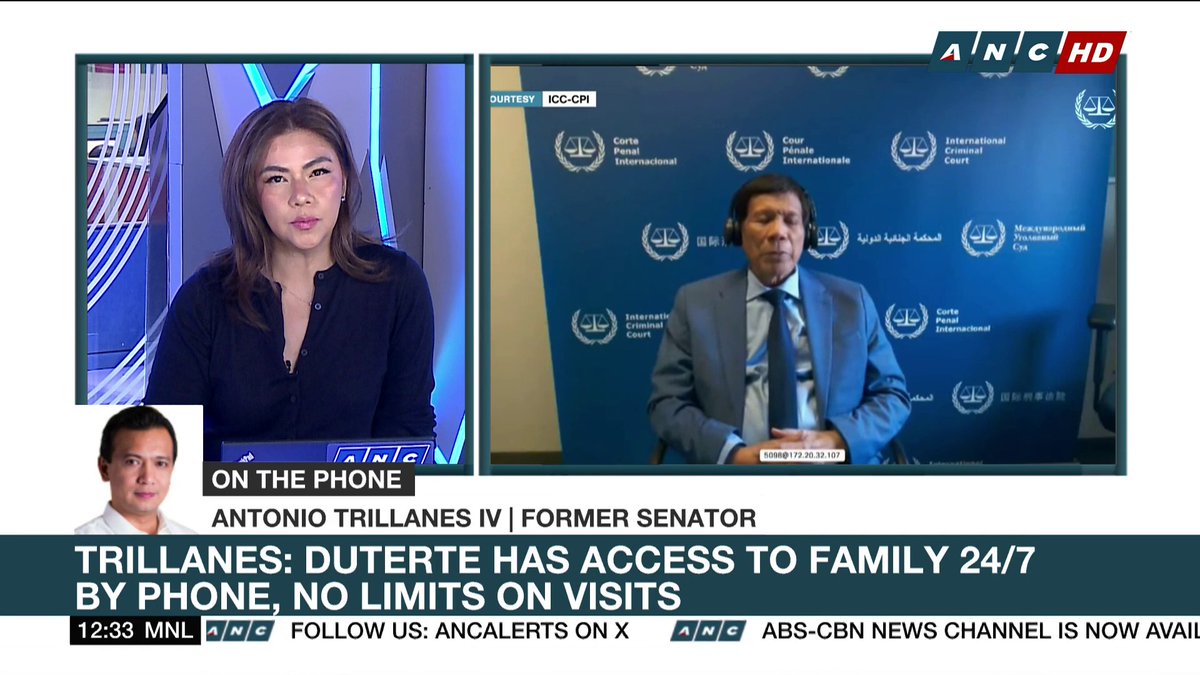 Ex-Senator Antonio Trillanes IV says Duterte's request for interim release will be "opposed vehemently" by ICC prosecutors, victims. He adds no country has yet to open its borders to the former president. #DatelinePhilippines
