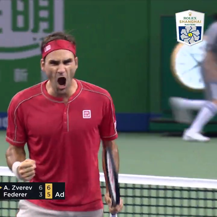 Refuse to lose 😤 When Roger Federer came back from the brink against Zverev! #RolexShanghaiMasters