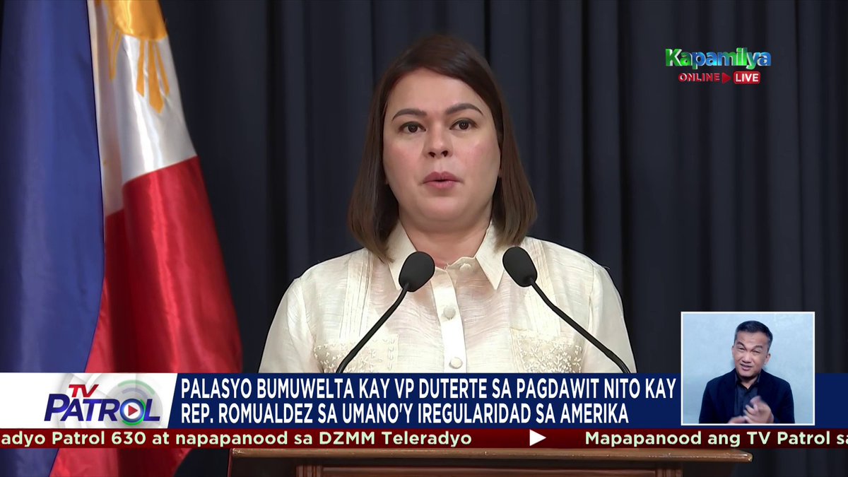 Hindi pinalampas ng Malacañang ang paratang ni Vice President Sara Duterte na sangkot aniya ang pinsan ng pangulong si Rep. Martin Romualdez sa iregularidad sa US at pagkuwestiyon niya sa imbestigasyon sa flood control projects.