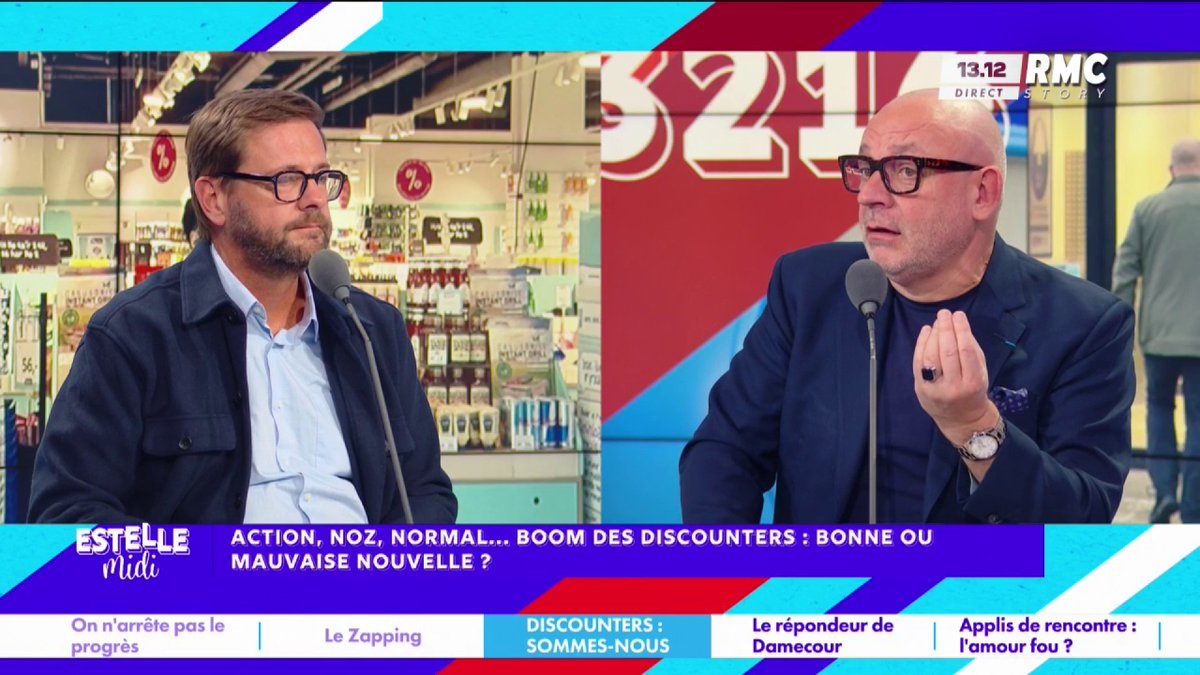 🛒 Boom des discounters 🎙️ frédéric hermel🇫🇷 : "Ça prouve que nous sommes pauvres ! Il y a encore 20 ans, aller chez Lidl ce n'était pas pour la classe moyenne... Aujourd'hui, la classe moyenne s'est appauvrie et c'est le magasin de prédilection !" #EstelleMidi