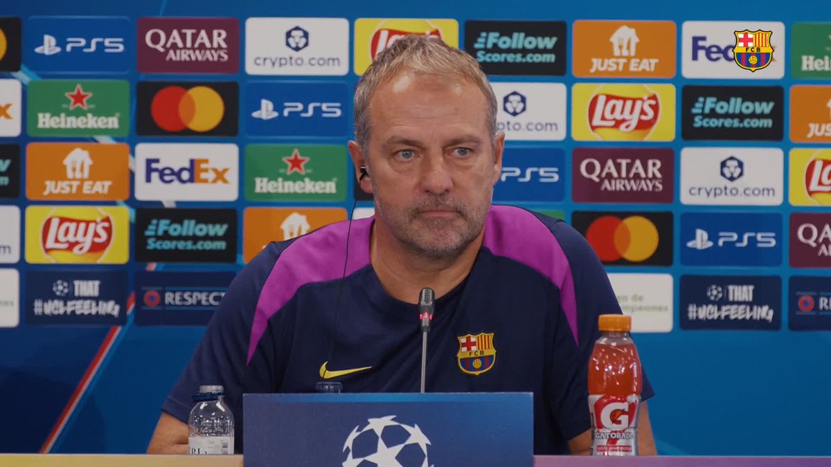 🎙️ Flick: ❝We are Barça, and we like being considered favorites to win the Champions League — but it's a long journey.❞ #BarçaPSG