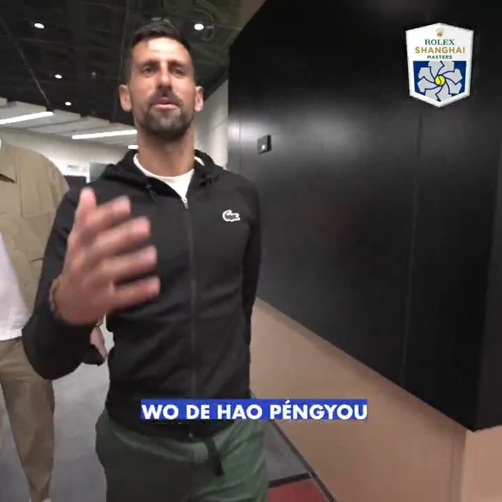 The return of the language master 👌 Novak Djokovic #RolexShanghaiMasters