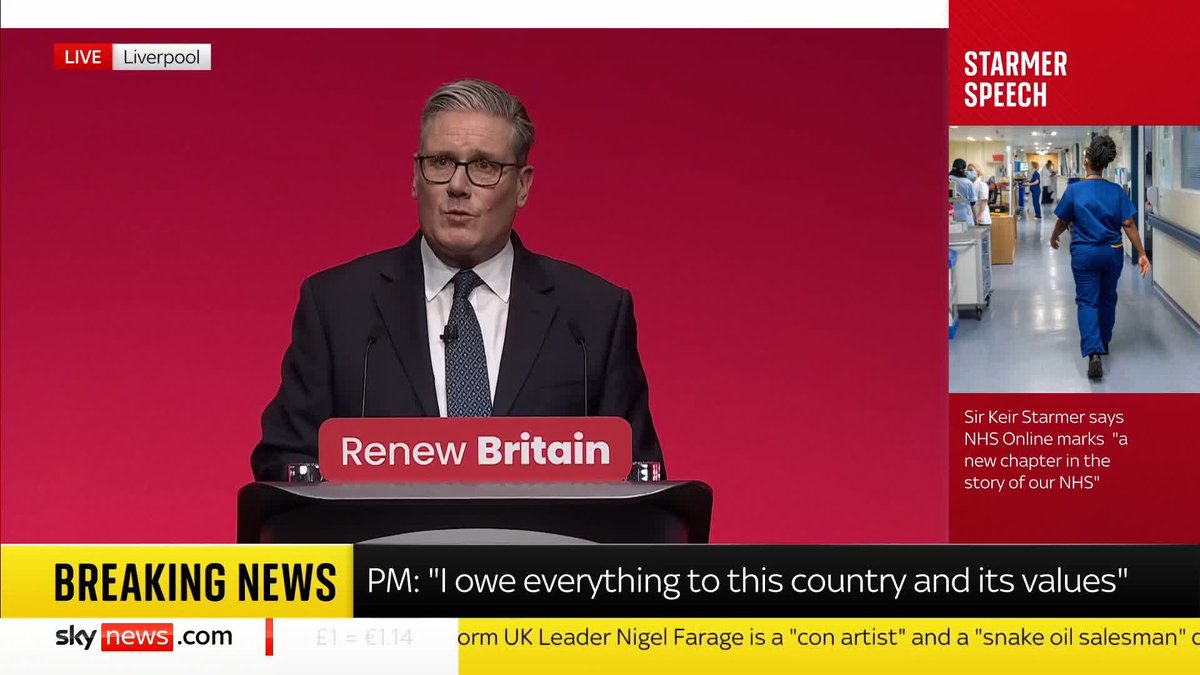 "We place too much faith in globalisation." Sir Keir Starmer tells the Labour conference that the UK needs to 'put our security first' and we need to be a 'more muscular state'. Follow the PM's keynote address: 📺 Sky 501, Virgin 602, Freeview 233