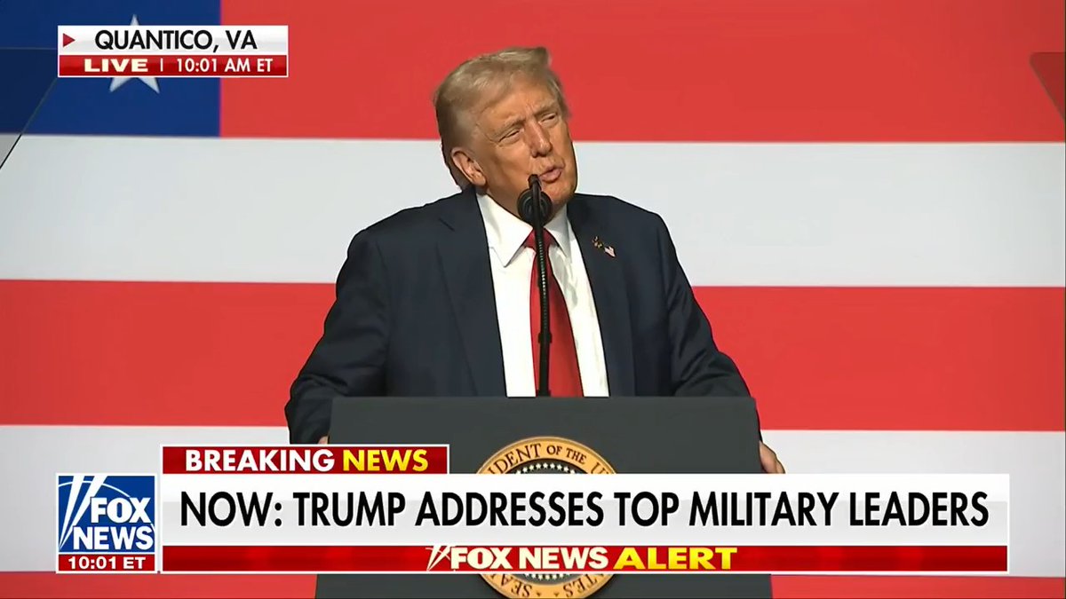 NEW: President Trump touts the 3.8% “hard-earned pay raise” for members of the U.S. military: “Something you weren't getting from the past administration. They did not treat you with respect. They’re Democrats—they never do.”