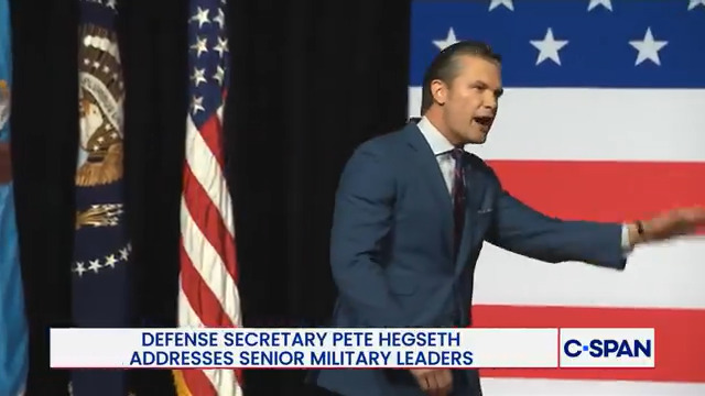 Secretary Hegseth: "No more identity months, DEI offices, dudes in dresses. No more climate change worship. No more division, distraction, or gender delusions. No more debris. As I've said before, and will say again, we are done with that shit."