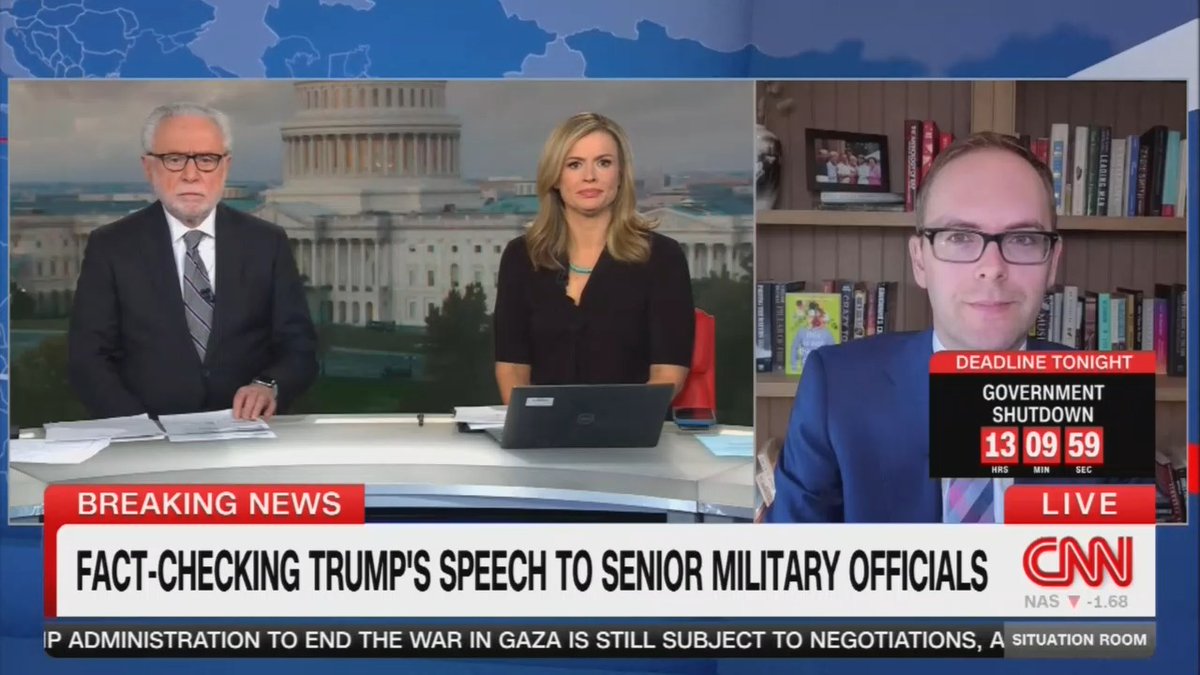 CNN fact checks Trump's remarks to high ranking military officials: "There were just so many false claims, and I say that after essentially every speech from Donald Trump, but I think this is notable because of the audience. He was telling a lot of lies to the US's top military leaders."