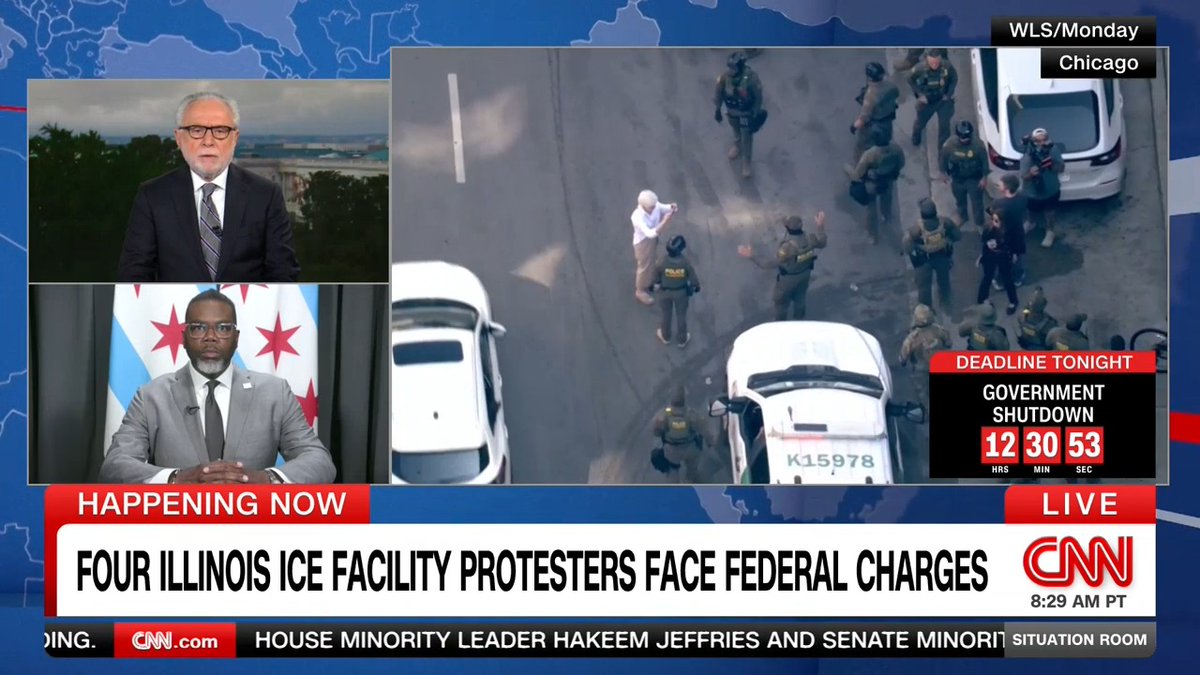 Chicago Mayor Brandon Johnson (D) on the ICE operation that happened in the city's South Shore neighborhood early this morning: "What we simply know is that you have masked men with large weapons that are simply disappearing people from their homes. We're talking about children being stripped away from their parents. We're talking about workers that are being targeted."