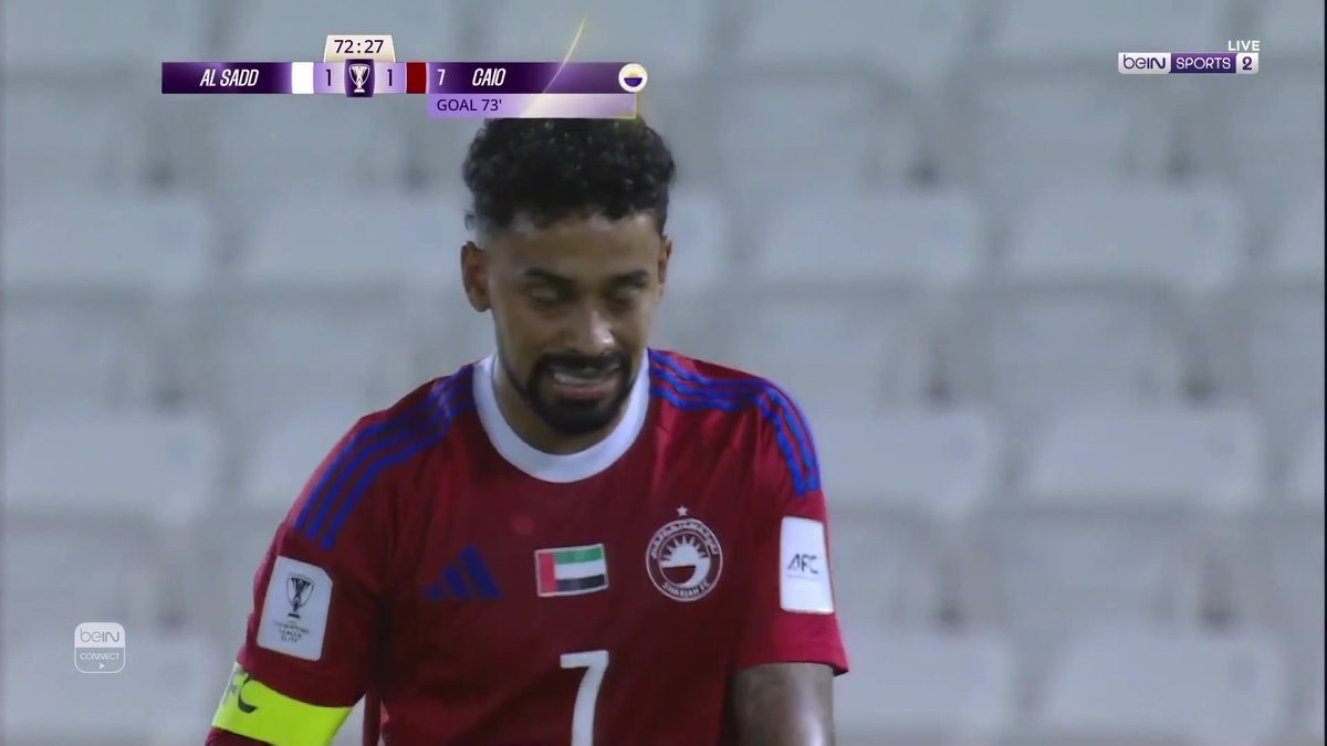⚽️ تمريرة مميزة من عادل تاعرابت ترجمها كايو إلى هدف تعديل النتيجة لصالح الشارقة #دوري_أبطال_آسيا_للنخبة #AFCChampionsLeague