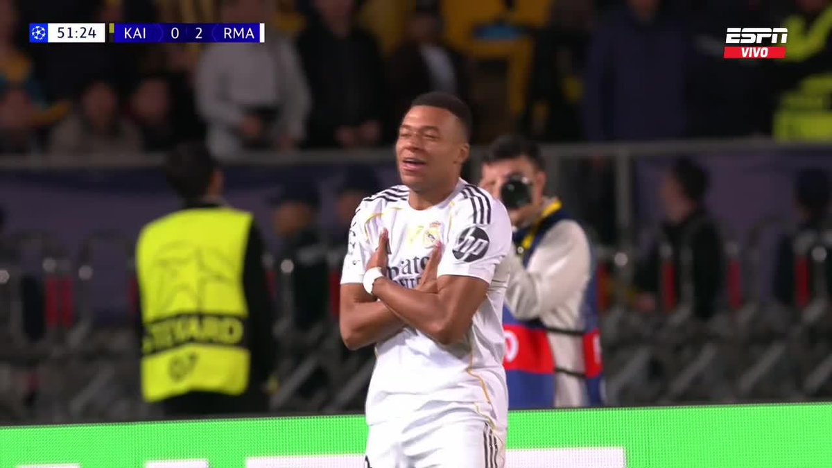ASÍ LA PICÓ MBAPPÉ PARA SU DOBLETE Y 2-0 DEL REAL MADRID A KAIRAT ALMATY. SUMA ¡83 G/A EN 80 TITULARIDADES! POR UCL. 😮💨🇫🇷