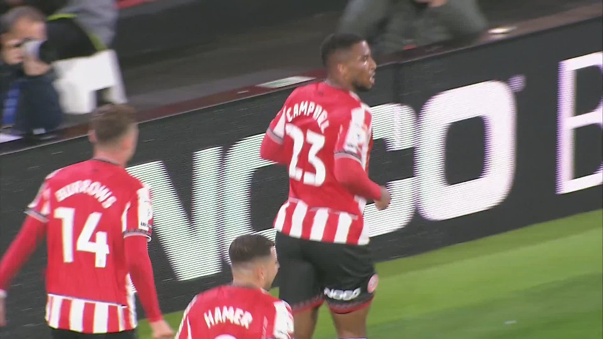 Sheffield United lead after a great individual goal from Tyrese Campbell 👏