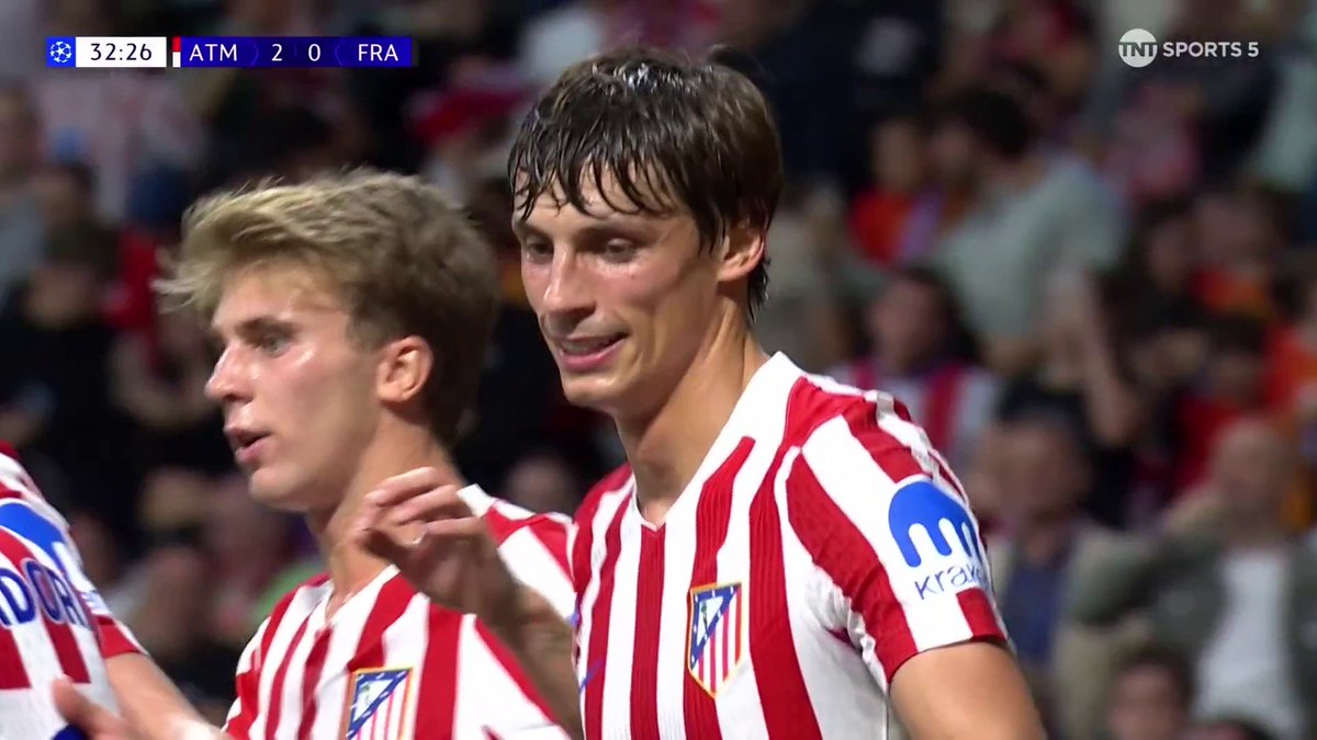Robin Le Normand puts Atletico Madrid in control against Frankfurt 💪 📺 TNT Sports & discovery+ UK